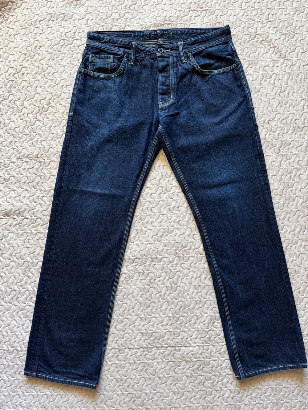 Artful Dodger 1816 Men’s Jeans 36x32 Dark Wash Indigo Denim Button Fly
